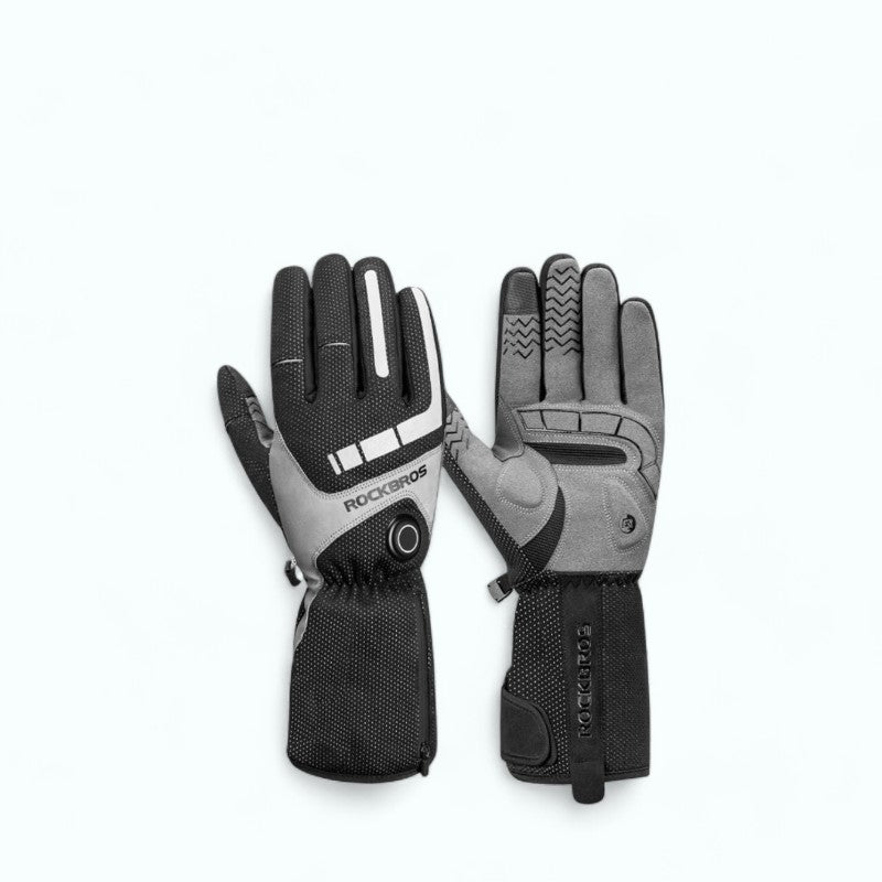 Battleship Gray / M Gants Chauffants Moto Hiver