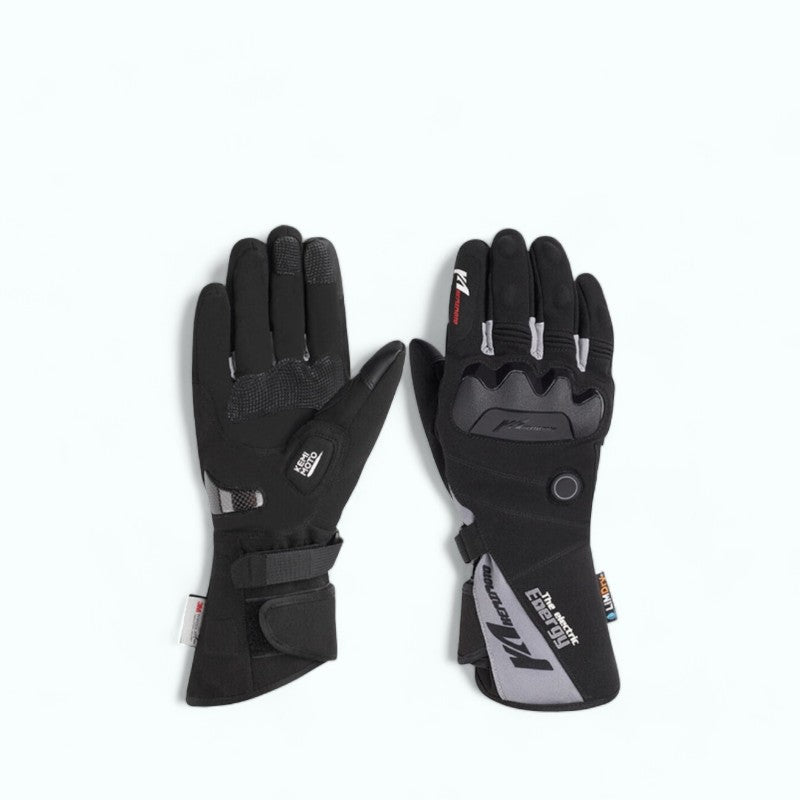 Anti-Flash White / M Gants Chauffants Moto Renforcés