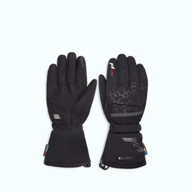 Raisin Black / M Gants Chauffants Moto Renforcés