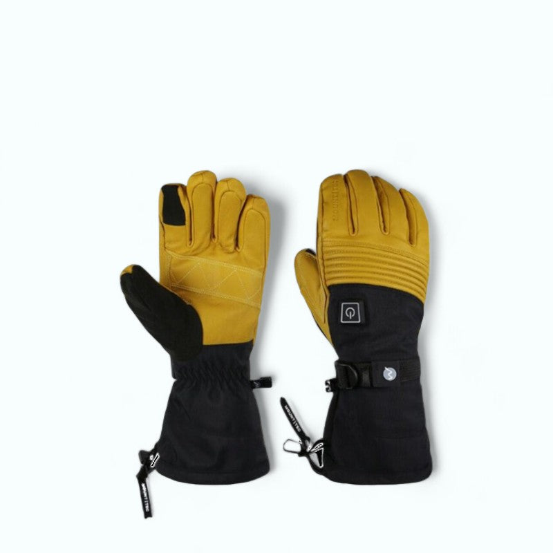 Satin Sheen Gold / S Gants chauffants Ski Électrique