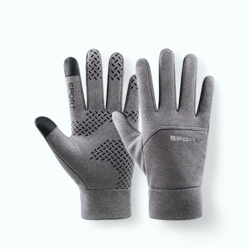 Cadet Gray Gants Tactiles Hiver