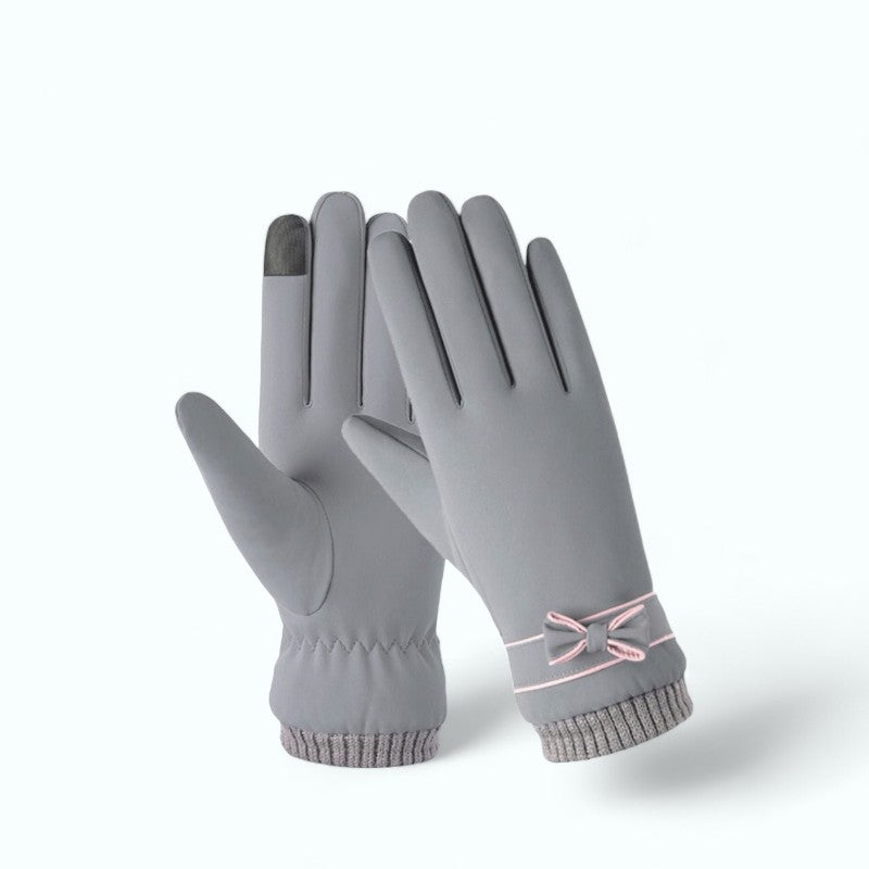 Cadet Gray Gants Thermiques Tactiles Femme